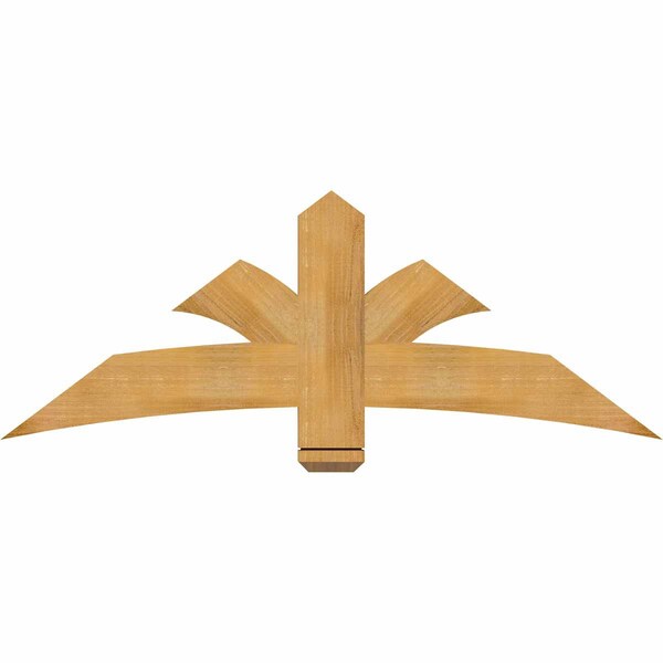 Ekena Millwork Davenport Rough Sawn Timber Gable Bracket, Western Red Cedar, 60"W x 22"H x 2"D x 6"F, 9/12 Pitch GBW060X22X0206DAV00RWR - main